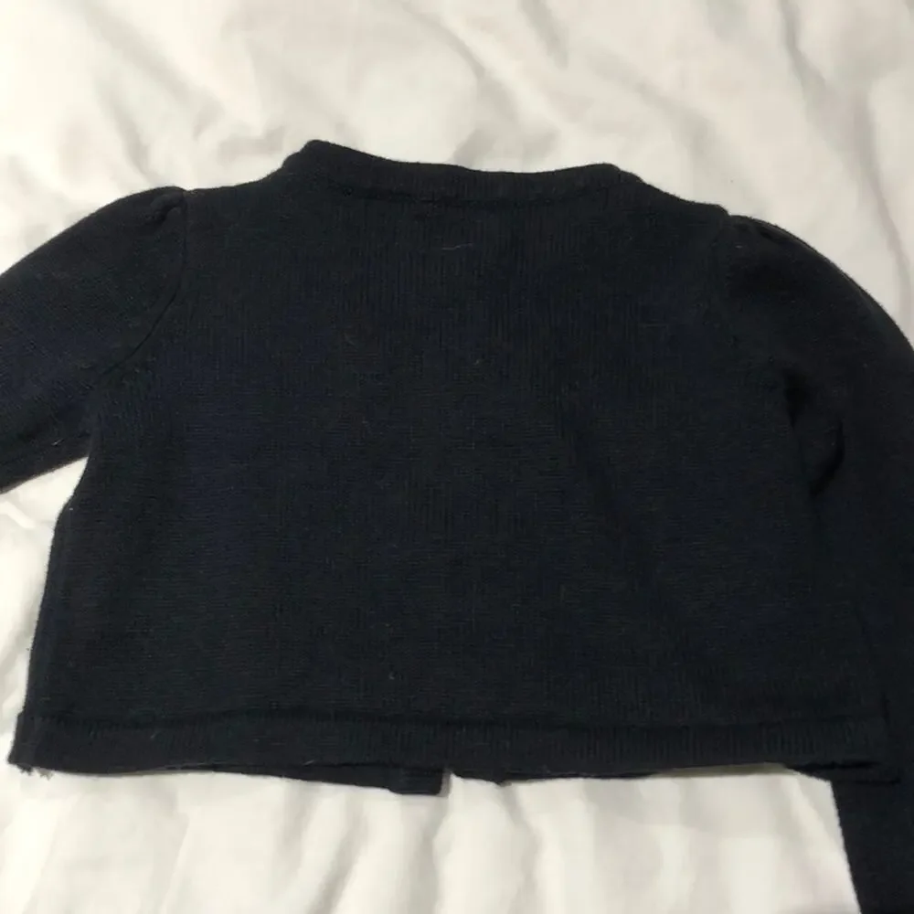 Gymboree 2t bling button black puff sleeve worn 1